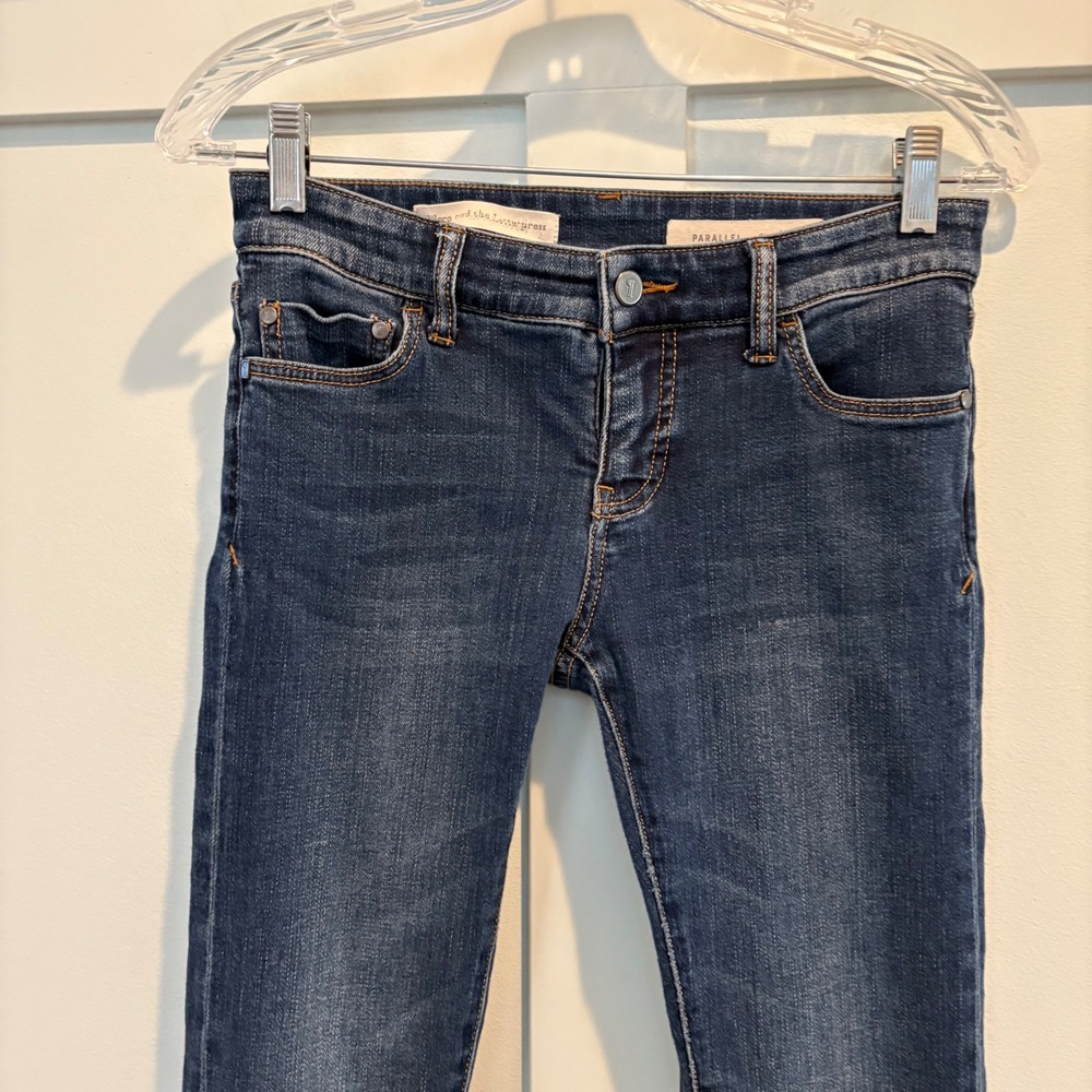 Pilcro‎ and the Letterpress Parallel Jeans Women's 26 Dark Wash 32" inseam - Picture 4 of 14